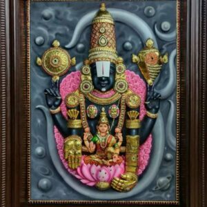 Tirupathi Balaji 3d embosed Tanjore painting