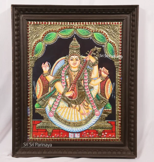 Saraswathi Devi Tanjore Painting