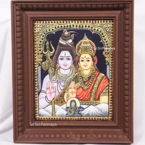 Shiva Parvathi Tanjore Painting