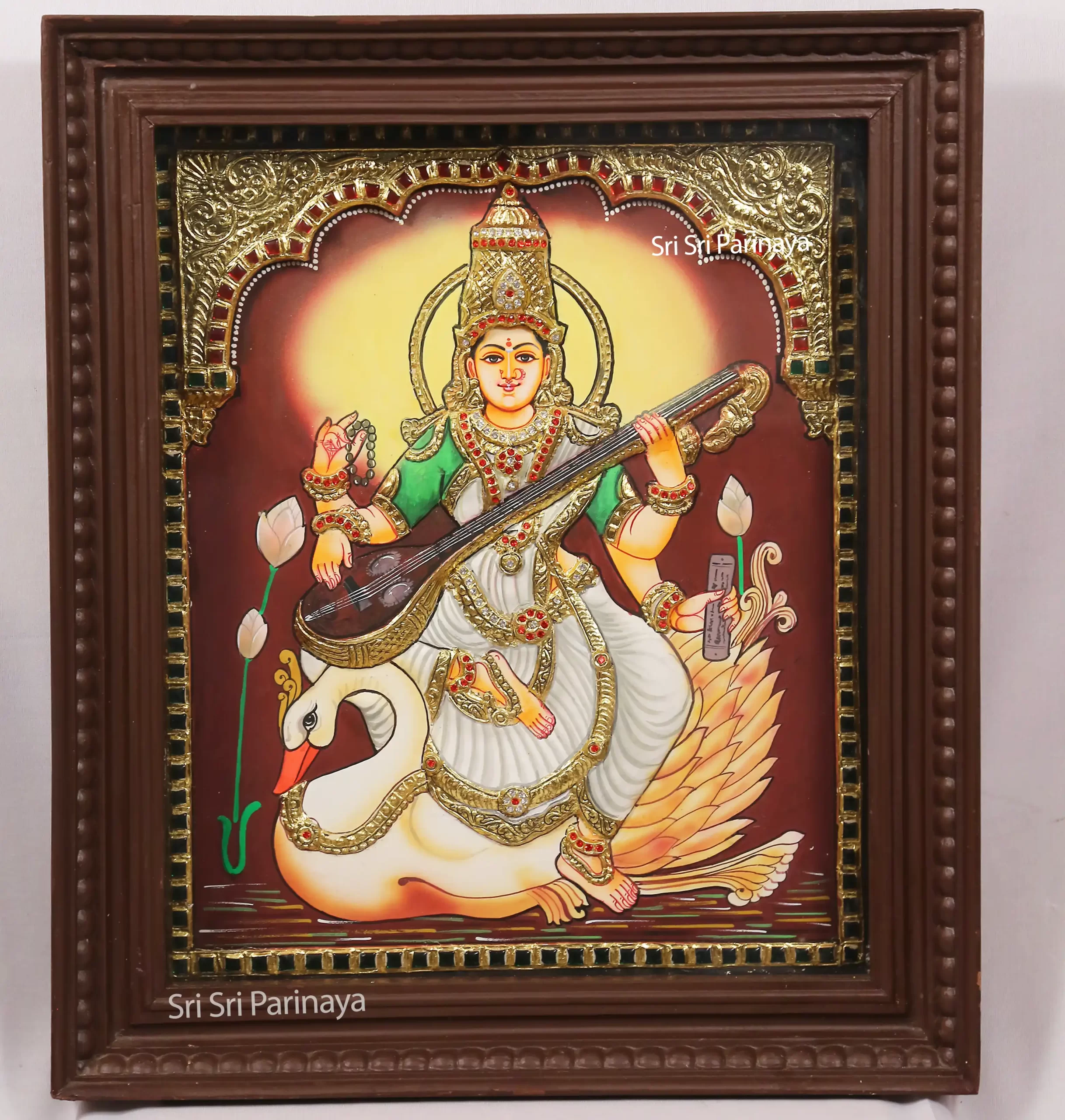 best Saraswathi Devi Tanjore Painting in Hyderabad