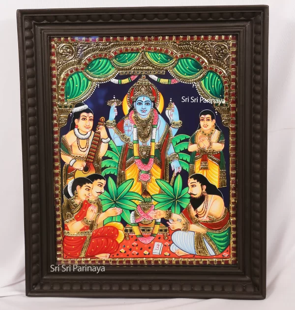 Satyanarayana Swamy Tanjore Painting 1