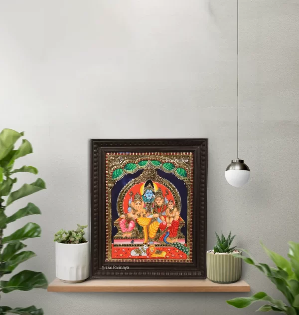 Shiva Parivar Tanjore Painting 3