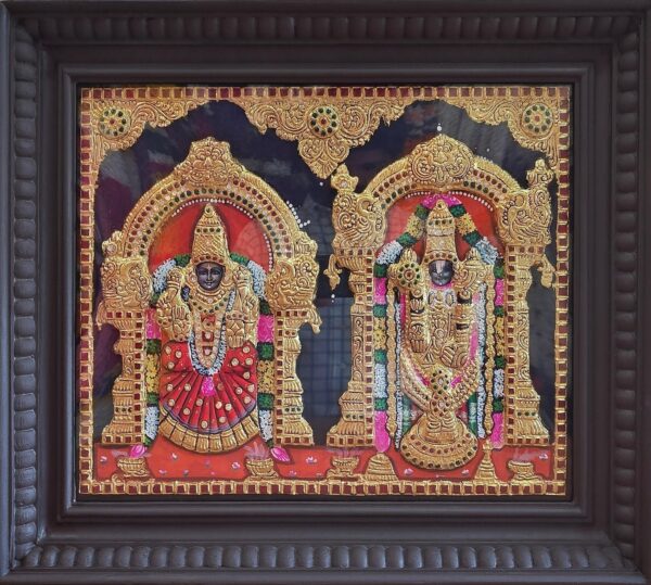 Balaji padmavathi tanjore painting
